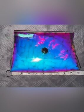 Holographic PVC Clear  clutch bag